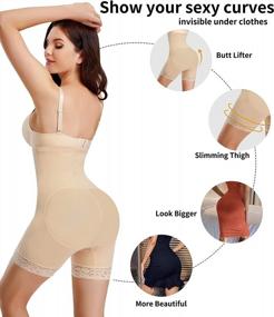 img 1 attached to Bootylicious And Slim: Gotoly Women'S Tummy Control Butt Lifter Shapewear With High Waist Trainer Shorts And Zipper