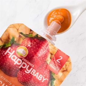 img 1 attached to 🍅 Clearly Crafted Stage 2 Baby Food Carrots, Strawberries & Chickpeas by Happy Baby Organics - Bulk Pack of 16 x 4 Ounce Pouches