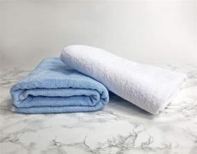 img 1 attached to 👶 Luxor Linens Blue Baby Hooded Terry Towel - 100% Super Absorbent Cotton for Enhanced Moisture Absorption