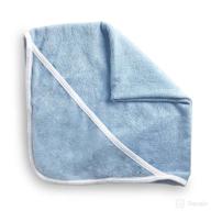 👶 luxor linens blue baby hooded terry towel - 100% super absorbent cotton for enhanced moisture absorption logo