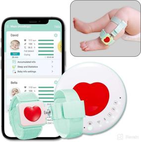 img 4 attached to 👶 Aimon Smart Band Baby Monitor - Health & Sleep Monitor for Infants (Oxygen, Heart Rate, Temperature, Fall, Crying Detection) - 2 Sizes Available (Small & Large, 0 to 35 Months)