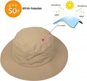 img 1 attached to UPF 50+ Sun Protection Fishing Boonie Hat Cap: Flammi Mosquito Head Net Safari Outdoor Hat For Men/Women