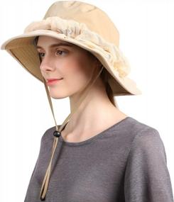 img 3 attached to UPF 50+ Sun Protection Fishing Boonie Hat Cap: Flammi Mosquito Head Net Safari Outdoor Hat For Men/Women