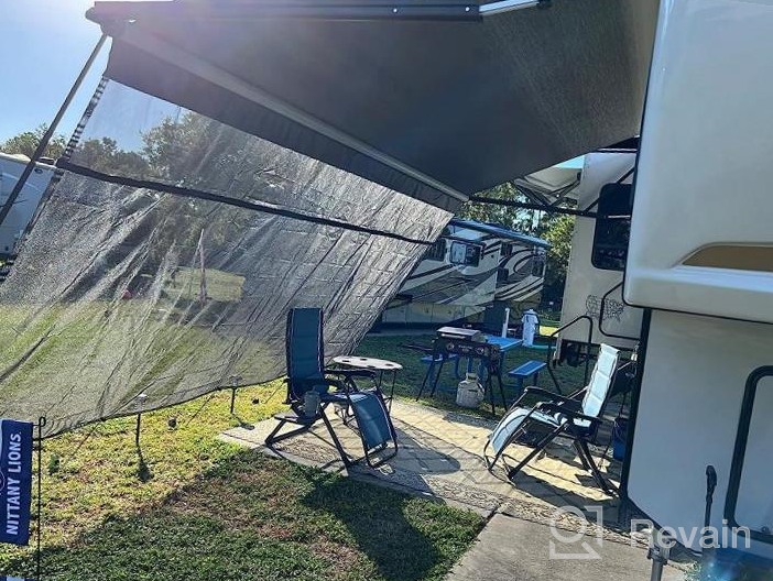 img 1 attached to Protect Your RV With LATCH.IT Shade: 7'X9' Zippered Screen Awning For Ultimate Wind Protection And Privacy. review by Paul Randall