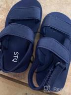 img 1 attached to Lightweight STQ Toddler Sandals 👶 for Little Boys' Comfortable Sandal Shoes review by Terry Moore