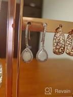 img 1 attached to Opal Teardrop Dangle Earrings For Women, White Gold Plated With Stunning Sparkle - GEMSME review by Rob Overturf