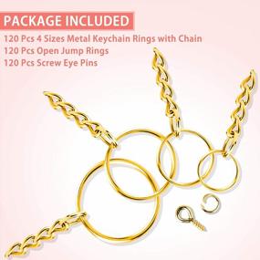 img 1 attached to Shynek'S Versatile Gold Key Ring Kit - 360PCS With Jump Rings And Screw Eye Pins For Jewelry Making And DIY Crafts!