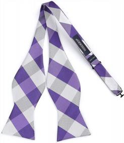 img 2 attached to Stylish Plaid Bow Tie And Pocket Square Set For Men'S Formal Occasions