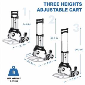 img 1 attached to Portable Aluminum Stair Climber Cart With Rope Handle: The Ultimate Heavy Lifting Solution