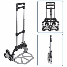 img 3 attached to Portable Aluminum Stair Climber Cart With Rope Handle: The Ultimate Heavy Lifting Solution