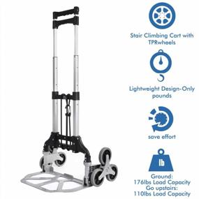 img 2 attached to Portable Aluminum Stair Climber Cart With Rope Handle: The Ultimate Heavy Lifting Solution