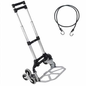 img 4 attached to Portable Aluminum Stair Climber Cart With Rope Handle: The Ultimate Heavy Lifting Solution