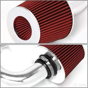 img 2 attached to 🚀 Enhanced Performance Aluminum Cold Air Intake System with Red Filter by DNA Motoring