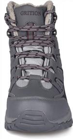 img 2 attached to GRITION Женские непромокаемые походные ботинки: зимняя прогулочная обувь, легкие модные ботинки с высоким берцем для активного отдыха и теплая повседневная одежда на шнуровке