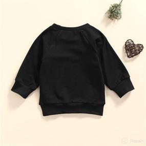 img 2 attached to YMQ Infant Toddler Baby Girls Boys Crewneck Pullover Sweatshirt Top Long Sleeve Letter Casual Sweater Blouse Fall Clothes Outfits Babe Black 2 3T Apparel & Accessories Baby Boys best in Clothing