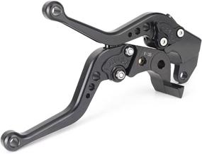 img 2 attached to 🏍️ GZYF Motorcycle Short Brake Clutch Levers for Suzuki GSXR 600/750 K4 (2004-2005) - Black