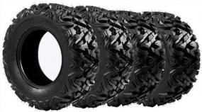 img 4 attached to Set Of 4 Motorhot All Terrain ATV UTV Tires 25X8-12 Front & 25X10-12 Rear 6PR Tubeless For Enhanced Off-Road Performance