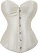 women's black satin bustier corset top sexy lingerie waist cincher set logo