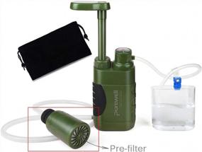 img 2 attached to Portable Water Filter With Replaceable 4-Stage Integrated Filter For Camping, Hiking, And Backpacking - Purewell Emergency Water Purifier Pump
