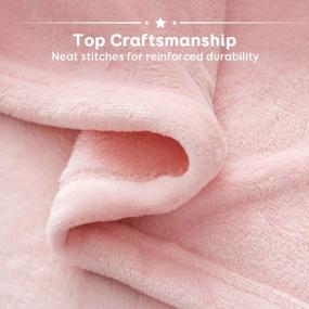 img 1 attached to Pink Lightweight Fleece Blanket Throw For Couch, Bed, Camping, And Travel - Super Soft Cozy Microfiber Flannel, 50 X 60 Inches Plush And All-Season Blankets, By Wemore
