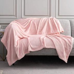 img 3 attached to Pink Lightweight Fleece Blanket Throw For Couch, Bed, Camping, And Travel - Super Soft Cozy Microfiber Flannel, 50 X 60 Inches Plush And All-Season Blankets, By Wemore