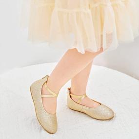 img 3 attached to Обувь Kiderence для девочек с цветочным принтом на плоской подошве - идеально подходит для школы и вечеринок!