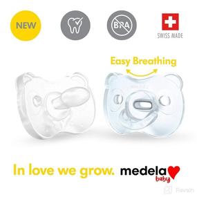 img 2 attached to 🍼 Medela Baby Pacifier 0-6 Months: Sterilizing Case, 2-Pack, Soft Silicone, BPA-Free, Natural Suckling - Blue and Clear