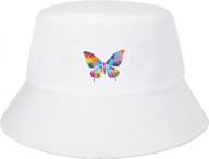 women's & men's packable summer travel beach sun bucket hat with trendy prints logo