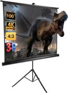 excelvan 100 inch hd projector screen with stable tripod stand - ideal for weddings, parties and meetings logo