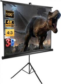 img 4 attached to Excelvan 100 Inch HD Projector Screen With Stable Tripod Stand - Ideal For Weddings, Parties And Meetings