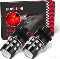 brishine super bright led bulbs: brilliant red 3157 3156 3057 3056 for brake & tail lights – non-polarity 24-smd chipsets (pack of 2) логотип