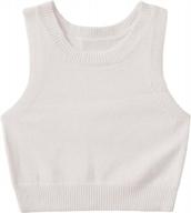 verdusa women's round neck sleeveless knit sweater vest pullover crop tank top shirt logo