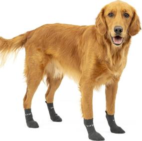 img 4 attached to Kurgo Blaze Dog Socks - Stretchy Dog Shoes Socks - Eases Dog 🐾 Shoes Application - Outdoor Pet Socks - Heel Tab, Quick-Drying Material, Snug Fit - Medium