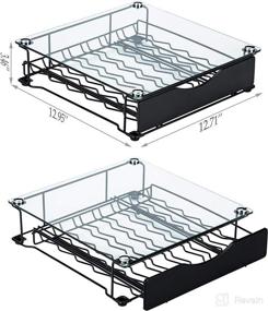 img 1 attached to 📸 Flagship K Cup Drawer Storage: Sleek Glass Design for 36 Keurig Pods - Perfect for Kitchen Counters