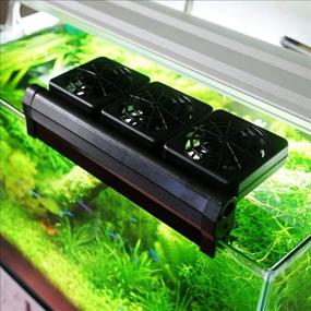 img 1 attached to 🐠 JANNIDE Adjustable Aquarium Water Cooling Fan - Fish Tank Chiller with 2 Cooling Levels for Saltwater and Freshwater