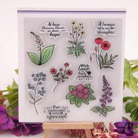 img 3 attached to Create Beautiful Crafts With Flower Love Letters Leaves Clear Stamps - Perfect For Scrapbooking, Card Making And Holidays!
