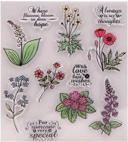 img 4 attached to Create Beautiful Crafts With Flower Love Letters Leaves Clear Stamps - Perfect For Scrapbooking, Card Making And Holidays!