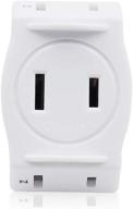 3 outlet wall adapter extender 2-prong ungrounded plug indoor ac mini plug wall tap power outlet plug, 1 pack логотип