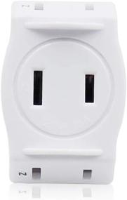 img 4 attached to 3 Outlet Wall Adapter Extender 2-Prong Ungrounded Plug Indoor AC Mini Plug Wall Tap Power Outlet Plug, 1 Pack