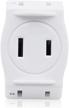 3 outlet wall adapter extender 2-prong ungrounded plug indoor ac mini plug wall tap power outlet plug, 1 pack logo