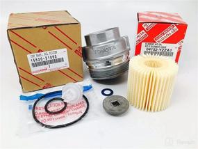 img 1 attached to 🔍 Genuine 04152-YZZA1 Oil Filters with Crush Washers and Metal Housing/Cap - Perfect for Select 2.5, 2.7, 3.5 Engines in Camry, RAV4, Highlander, Sienna, Tundra, Tacoma, and More