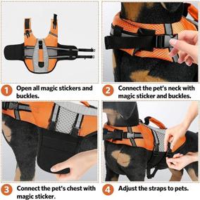 img 1 attached to Durable Dog Life Jacket - Keep Your Pet Safe During Water Activities with an Adjustable Flotation Vest and Rescue Handle