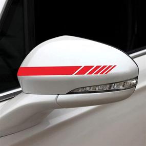 img 1 attached to 🚗 Elliott Jonah 6X Stripe Vinyl Decal Sticker - Car Side Body Hood Cover Rearview Mirror Graphics