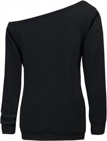 img 3 attached to Lymanchi Women Halloween Off Shoulder Sweatshirt Casual Loose Sexy Pullover Tops