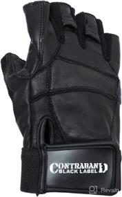 img 2 attached to 🧤 Optimized for SEO: Black Label 5890 Premium Leather Standard Style Gloves with Rubber Xtreme Traction Pads by Contraband