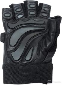 img 1 attached to 🧤 Optimized for SEO: Black Label 5890 Premium Leather Standard Style Gloves with Rubber Xtreme Traction Pads by Contraband