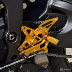 img 1 attached to 🔧 CNC Adjustable Rearsets Rear Sets Footpegs for Kawasaki ZX6R ZX-6R 2009-2020: Enhanced Performance and Ultimate Control