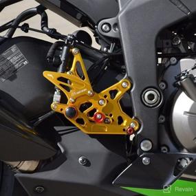 img 2 attached to 🔧 CNC Adjustable Rearsets Rear Sets Footpegs for Kawasaki ZX6R ZX-6R 2009-2020: Enhanced Performance and Ultimate Control