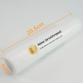 img 3 attached to 🧵 Brothread Wash Away - Water Soluble Embroidery Stabilizer Backing & Topping Roll - 10" x 3 Yards - Lightweight - Versatile Sizes for Machine Embroidery and Hand Sewing