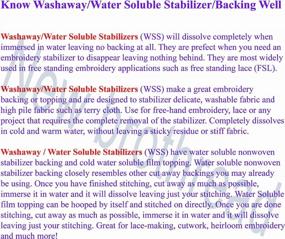 img 2 attached to 🧵 Brothread Wash Away - Water Soluble Embroidery Stabilizer Backing & Topping Roll - 10" x 3 Yards - Lightweight - Versatile Sizes for Machine Embroidery and Hand Sewing